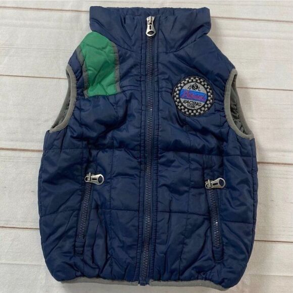 Diesel Kids Blue Racing Team Patch Full Zip Vest Size 3 - Picture 1 of 6